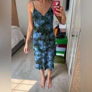 Wild Fable Blue and Green Midi Dress
